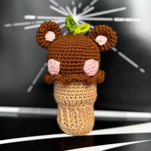 ATEEZ Aniteez JJONGbear Ice Cream Cone Crochet Amigurumi Pattern