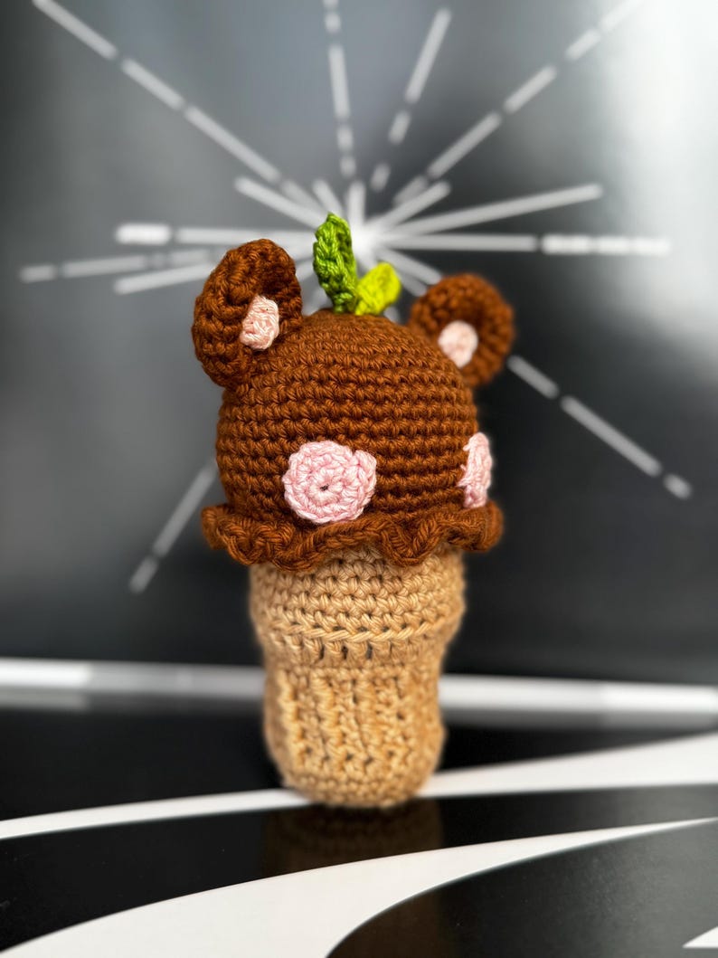 ATEEZ Aniteez Jjongbear Ice Cream Cone Crochet Amigurumi Pattern - Etsy