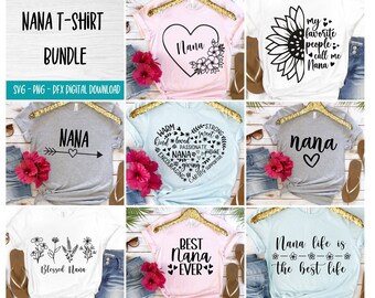 nana svg bundle - grandma svg bundle - mothers day svg - nana png - svg file for cricut - digital download - dxf file - instant download