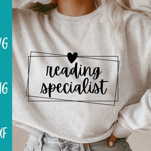 Lesespezialist svg - Lehrer svg - Lehrer Shirt svg - svg Datei für Cricut - digitaler download - Lehrer png - Lehrer Anerkennung