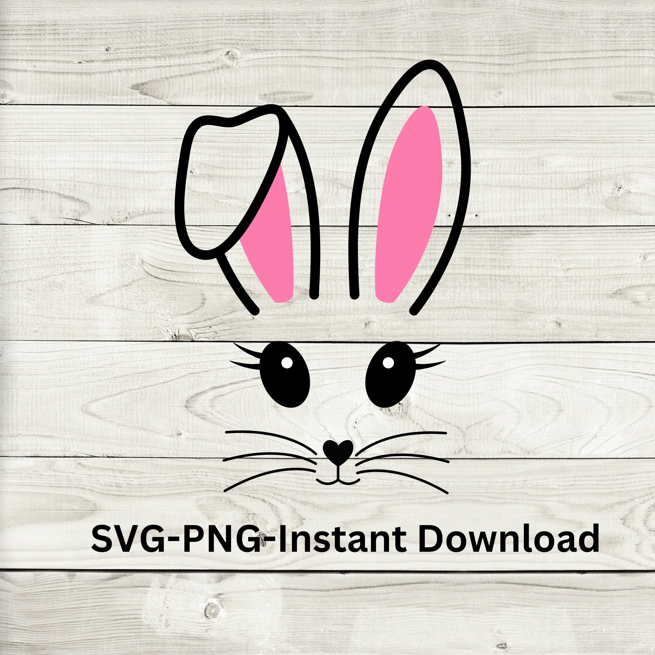 Bunny Face SVG PNG | Bunny SVG | Rabbit Face | Easter Bunny Svg | Bunny ...