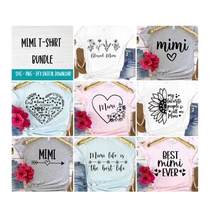 mimi svg bundle - mothers day svg bundle - digital download - svg file for cricut - mimi shirt svg - mimi png - mimi life