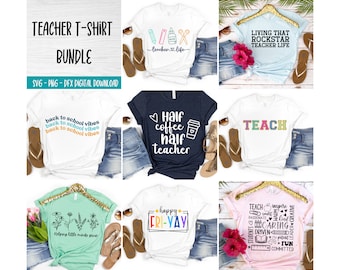 trendy Lehrer svg Bundle - Lehrer Shirt svg Bundle - Lehrer Leben svg - Bestseller Lehrer svg Bundle - Lehrer zurück in die Schule svg