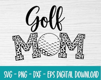 Golf moeder svg - digitale download - golf moeder png - dxf - svg-bestand voor cricut - silhouet - direct downloaden