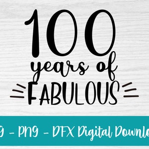 100th birthday svg -100th birthday - happy birthday svg - 100th birthday card svg - 100th birthday tshirt - digital download - png - cricut