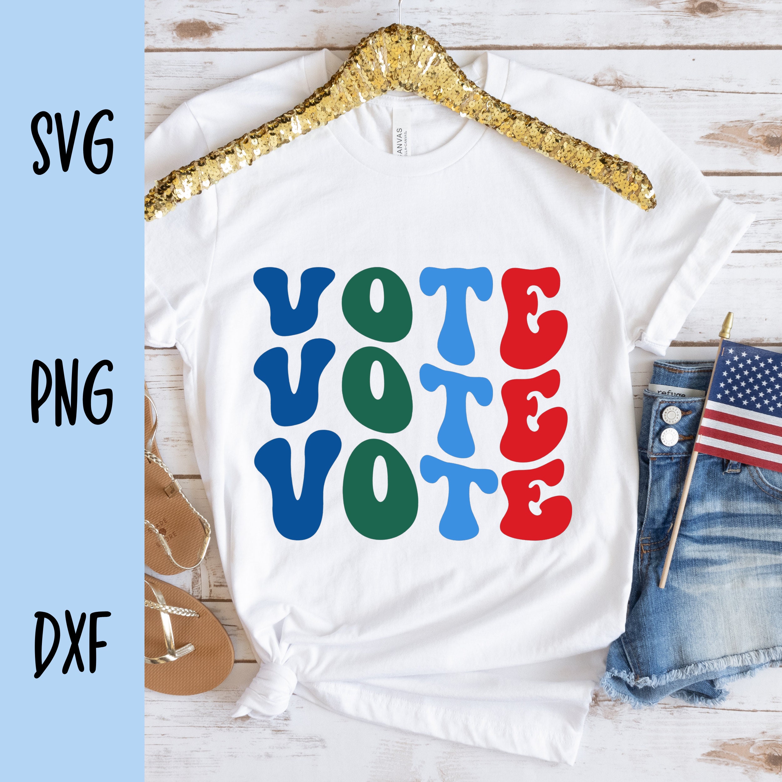 vote svg - vote png - svg file for cricut - patriotic svg - digital download - retro font svg - election svg- I voted svg