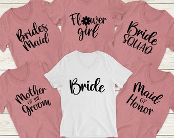 Bridal party svg bundle - hand lettered - bachelorette shirt svg - bridesmaid svg - wedding svg - wedding party svg - maid of honor svg png