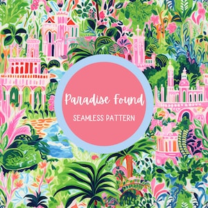 Preppy naadloze tuin zomer patroon - botanische naadloze patroon - naadloze bloemmotief - instant download - botanische digitale kunst