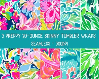 trendy tumbler wrap bundle - tropical tumbler png bundle - 20oz skinny tumbler wrap bundle - floral tumbler wrap bundle - tumbler template