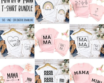 Mama und mini SVG Bundle - Mama und ich Bundle - SVG-Datei für Cricut - Muttertag SVG Bundle - Muttertag Digital Download - SVG Bundle