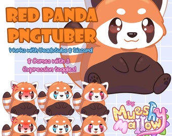 Roter Panda PNGtuber || 3 Ausdrücke || Veadotube || Zwietracht