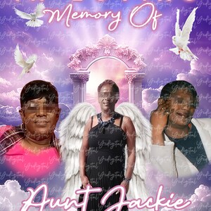 Purple Sky Funeral Template Digital Download image 3