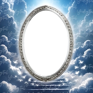 Oval Blue Sky PNG Digital Download