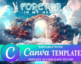 Szablon Canva Heavenly Paradise do pobrania w formacie cyfrowym Pliki PNG