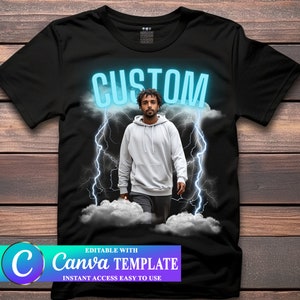 CUSTOM your bootleg design, Customize text bootleg idea, Thunder-Sky  Editable TEMPLATE