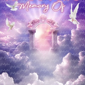 Purple Sky Funeral Template Digital Download image 2