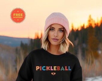 Womens Pickleball Sweatshirt Hoodie, Perfect Gift for Pickleball Mom, Pickle ball Players Teams, Womens Sweatshirts Christmas Birthday