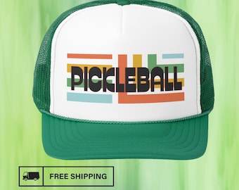 Pickleball Trucker Cap, Pickleball Hat, Gifts for Dad, Pickleball Gifts, Pickleball Lid, Pickleball Player, Pickle Ball, Pickleball Gift