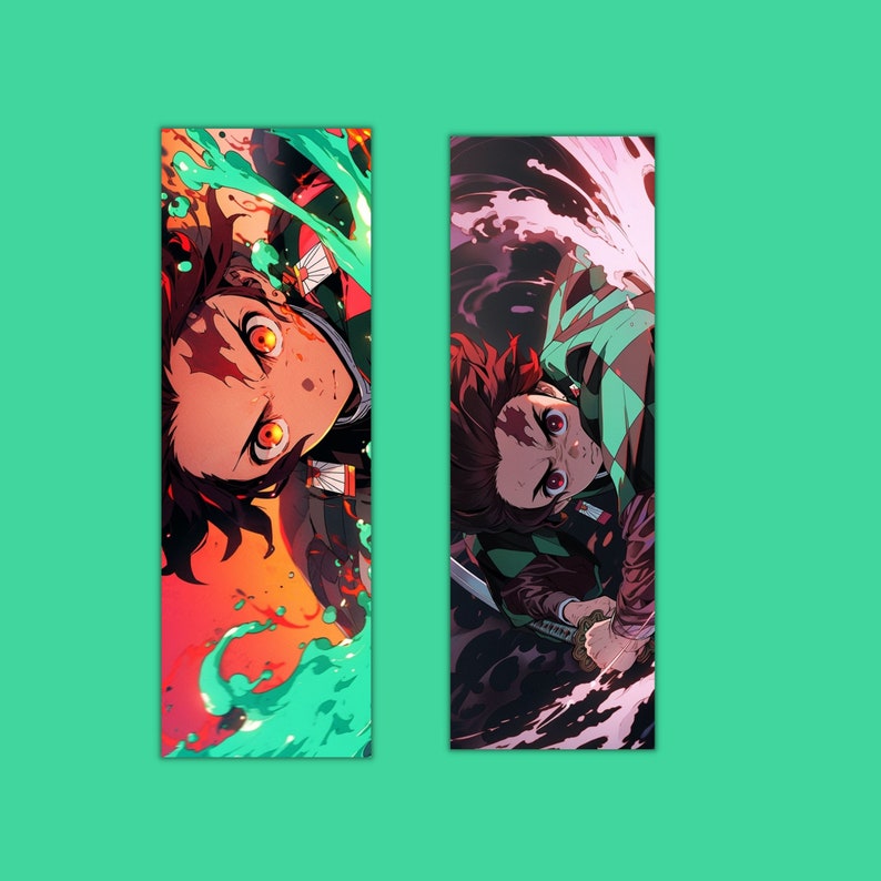 Demon Slayer Bookmarks Nezuko Digital Art Tanjiro Anime Etsy