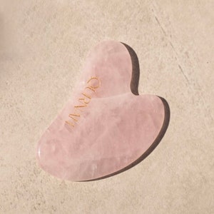 Rose Quartz Gua Sha | Self Care | Pink | Gift Real Stone | Spa Gift | GuaSha Face Scraper | 100% Natural Stone