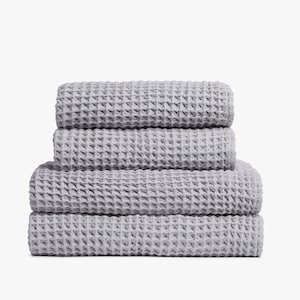 Gray Waffle Towel Bundle | Hand | Turkish Towel Set | Made In Turkey | Bath Towel | Set Towels | Face | Organic Cotton Towel | Soft Towel