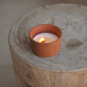 Aios Terracotta Pot with Lid | Natural Candle | Pottery Candle Holder | Terracotta | Terracotta Decor | Ceramic | Candle in Pot | Soya Wax