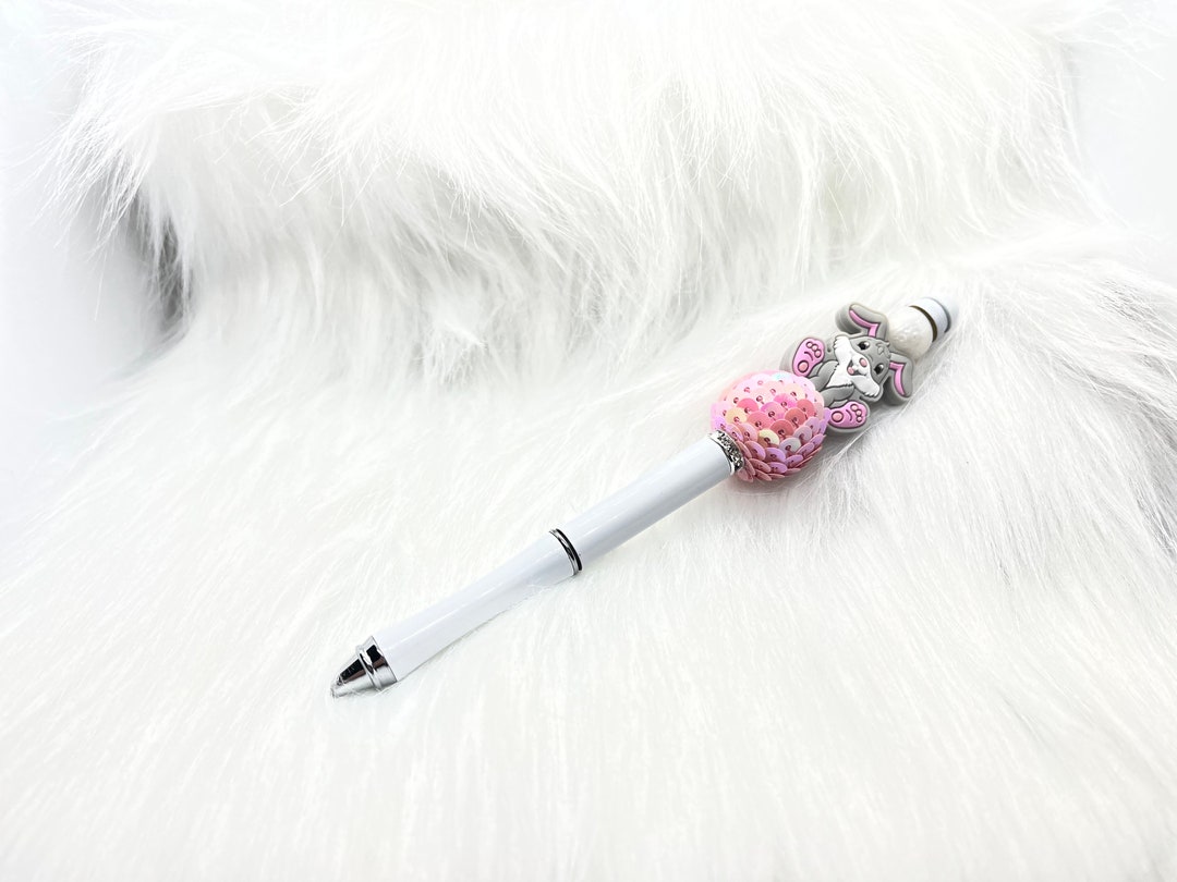 Rabbit Pen, Custom Bead Pens, Farm, Cute, Sequined, Personalized Gifts ...