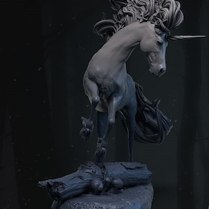 3D-stl Unicorn figuur tekenbestand, digitaal tekenbestand, 3D-printer in afdrukbestanden, voor 3D-printer stl-bestanden, bestanden voor 3D-printer, paard