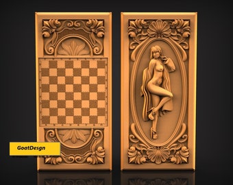 Fichiers stl 3D pour impression 3D, modèle d'échiquier 3D stl, stl pour impression, impression numérique, téléchargement numérique, fichier de dessin de jeu d'échecs, échecs