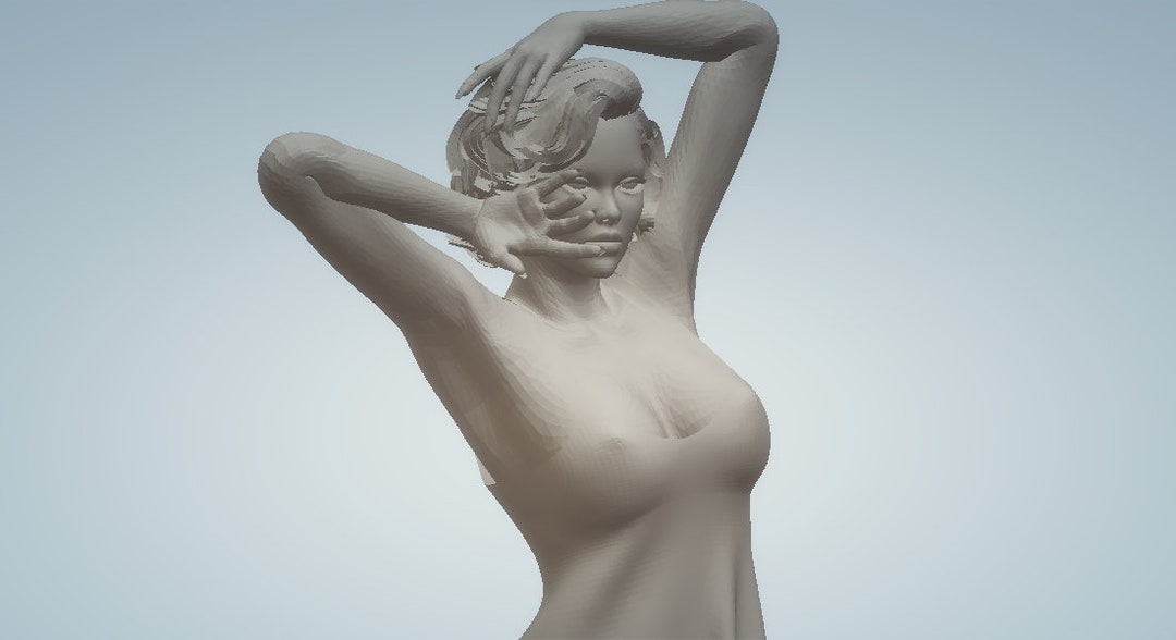 3d Stl Naked Girl Downblouse Drawing File,digital Drawing File,3d