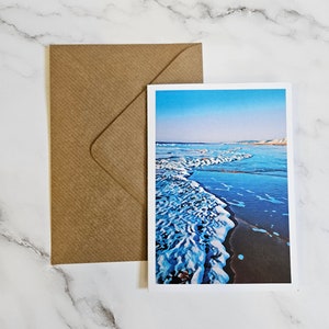 Lapping Waves-wenskaart. Luxe print. Elke gelegenheidskaart