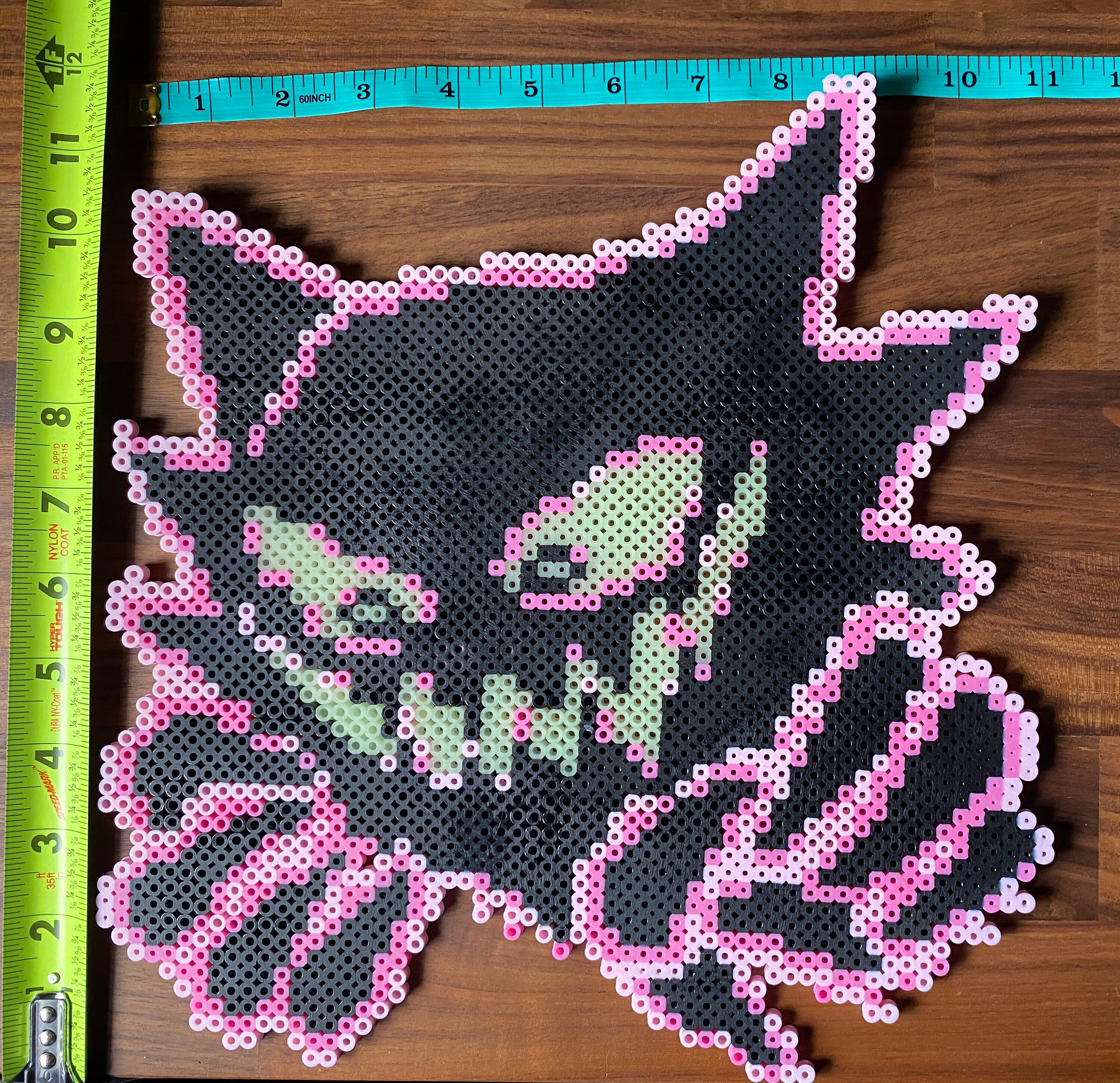 Mega Shiny Gengar Kandi Perler Pokemon Wall Art Pikachu Ghost Halloween Go