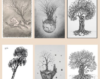 Set of 6 postcards - motifs by Martin Benedek size DinA6