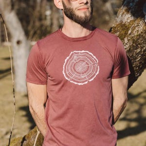 Men&#39;s Shirt Treeslice made of organic cotton / T-Shirt Organic Cotton Treeslice