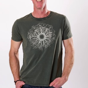 Organic T-shirt men made of organic cotton with tree motif for outdoor and leisure Organic Cotton Tshirt Tree Design image 2