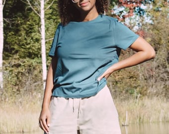Camiseta básica de mujer Stargazer de algodón orgánico / Camiseta Algodón Orgánico Árbol de la Vida