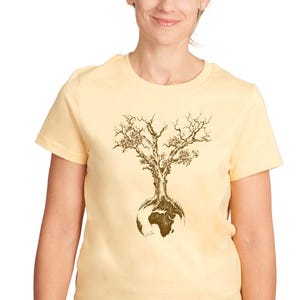 Women&#39;s Shirt &quot;World Tree&quot; Nispero made of organic cotton / T-Shirt Organic Cotton Tree of Life