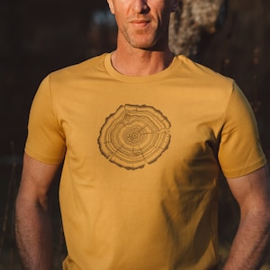 Men&#39;s Shirt Treeslice made of organic cotton / T-Shirt Organic Cotton Treeslice