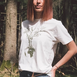 Men&#39;s Shirt World Tree made of organic cotton / T-Shirt Organic Cotton Tree of Life