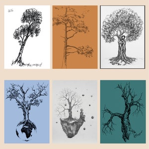 Set di 6 cartoline - motivi di Martin Benedek formato DinA6