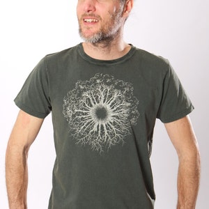 Organic T-shirt men made of organic cotton with tree motif for outdoor and leisure Organic Cotton Tshirt Tree Design image 3