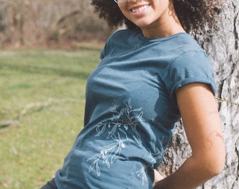 Women's Shirt Olive Branch made of organic cotton / T-Shirt Organic Cotton Tree of Life Olive Branch