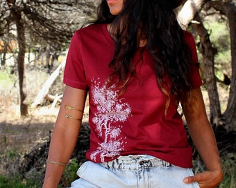 Women's Shirt Pine made of organic cotton / T-Shirt Organic Cotton Tree of Life