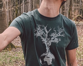 Men's Shirt World Tree made of organic cotton / T-Shirt Organic Cotton Tree of Life