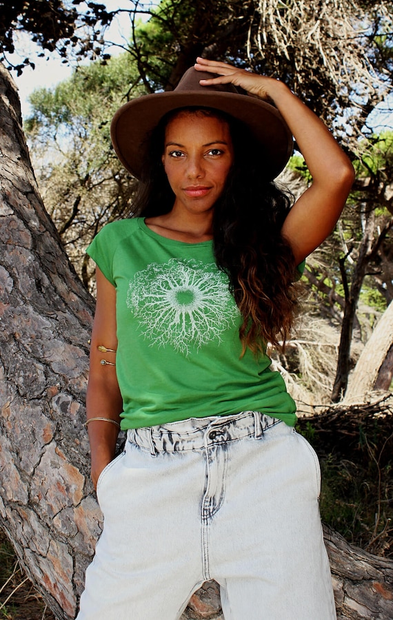 Bio T-Shirt Damen aus Bambus Viskose und Biobaumwolle mit WoodenIris Baum  Motiv tshirt bamboo and organic cotton tree design - Etsy Schweiz