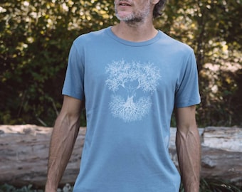 Men's Bamboo Viscose T-Shirt: Charcoal Gray with "Fusion" Print