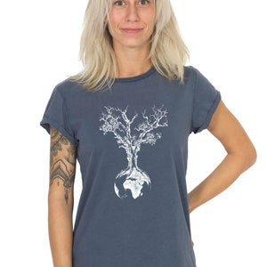 Women&#39;s Shirt World Tree made of organic cotton / T-Shirt Organic Cotton Tree of Life
