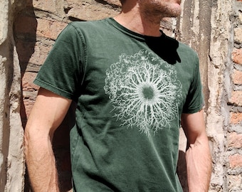 Organic T-shirt men made of organic cotton with tree motif for outdoor and leisure Organic Cotton Tshirt Tree Design