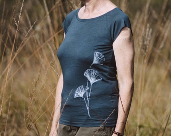 Women's Ginkgo shirt made of viscose made from bamboo and organic cotton / T-Shirt Bamboo - Organic Cotton Tree of Life