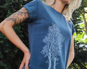T-shirt femme Bouleau en coton biologique / T-shirt Coton Bio Arbre de Vie Bouleau